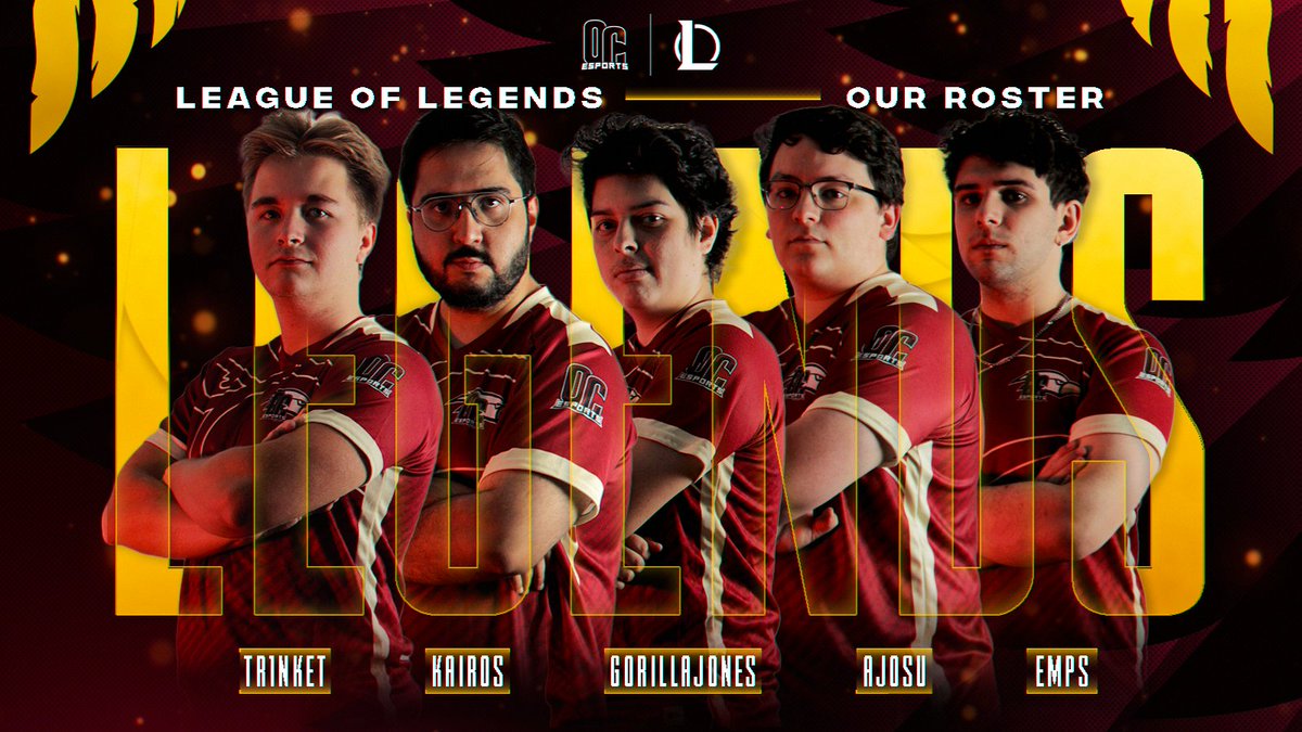 🚨 ROSTER ANNOUNCEMENT‼️

Summoning the 2024 League of Legends OC esports roster!

With a fresh addition to the veteran squad, the team is back and ready to dominate the Rift and compete at the top of collegiate LoL! Be on the lookout for them in <a href="/NACEsports/">NACE</a> and <a href="/AegisEsportsGG/">Aegis Esports</a>