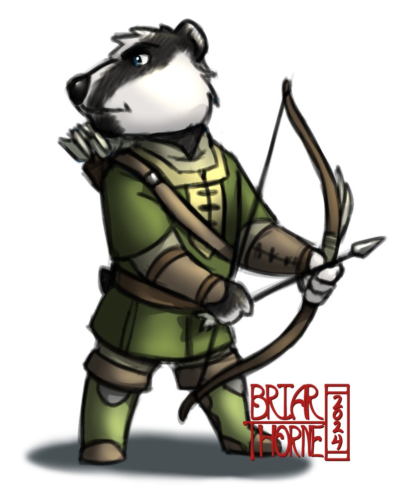 All out chibi badger set of my boy Morgan! All done and colored by the amazing <a href="/BriarsThorne/">Mark "Briar" Thorne</a> ! Cuz cosplay are a way to get in the coming halloween month preps!