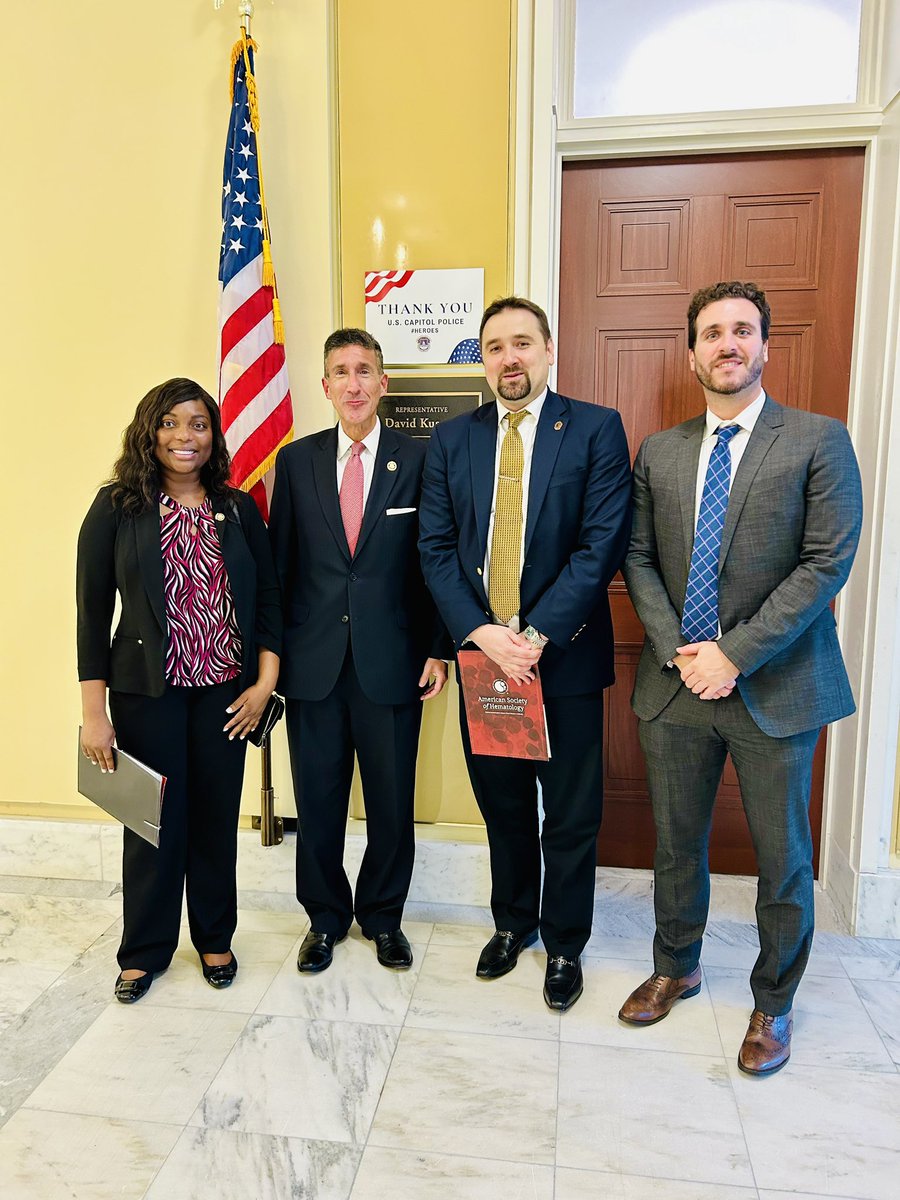 Sincere gratitude to <a href="/RepDavidKustoff/">Rep. David Kustoff</a> for welcoming <a href="/ASH_hematology/">ASH</a> &amp; hearing on the importance of #FY2025_NIH_funding, support for #CDC_SCD_Data_Collection_Program &amp; co-sponsorship of crucial #SCD_Comprehensive_Care_Act (H.R.7432/S. 5097) in fight against SCD in the state of TN!