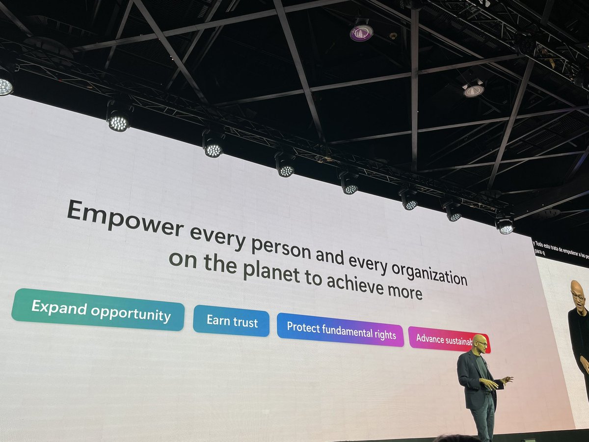 santiagopinzong's tweet photo. Una recarga de possibilismo!
Sencillamente espectacular conocer visión de @satyanadella @Microsoft sobre lo que estamos viviendo y lo que sigue en #InteligenciaArtificial
Vamos a estar +empoderados
Vamos por todo +transformación🌎
#AI revolution is just starting
#SatyaRocks https://t.co/tIfz7tH4EU