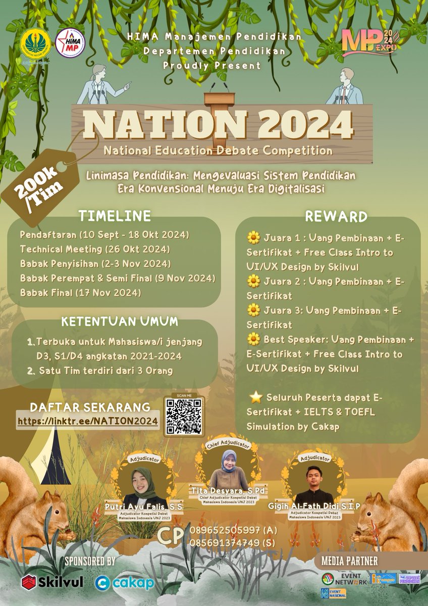 letstudyey's tweet image. YANG LAGI CARI LOMBA DEBAT CUS DAFTARR 🏃‍♀️🏃‍♀️🏃‍♀️

boleh cek disini : linktr.ee/NATION2024 

#lombadebat #mahasiswa #unj