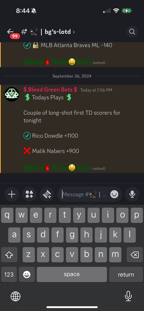 ProfitParlor's tweet photo. SHOUTOUT @BleedGreenBets WITH A +1100 FIRST TD BANGER IN THE DISCORD 🚨🚨🚨🚨 
FOR FREEEEEE https://t.co/zDiq70g7SZ