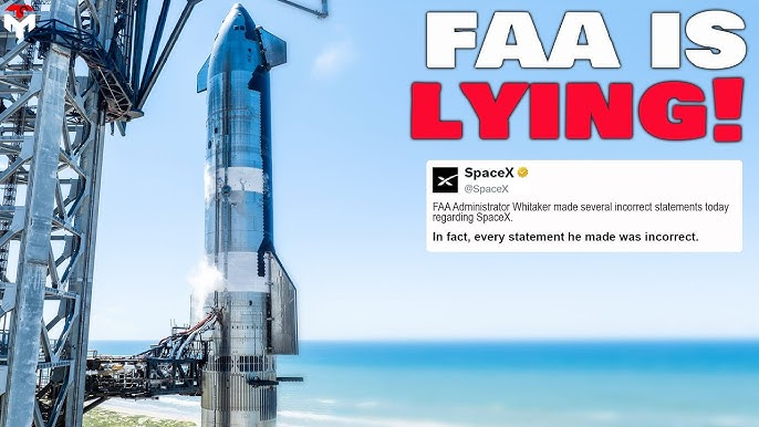 WallStreetMav's tweet photo. The only role that the FAA should have is to clear commercial air traffic from the area when SpaceX notifies the FAA that a launch is happening.

The FAA is not qualified to micro-manage the changes SpaceX is making to an experimental new rocket. https://t.co/Ji23QcA12x