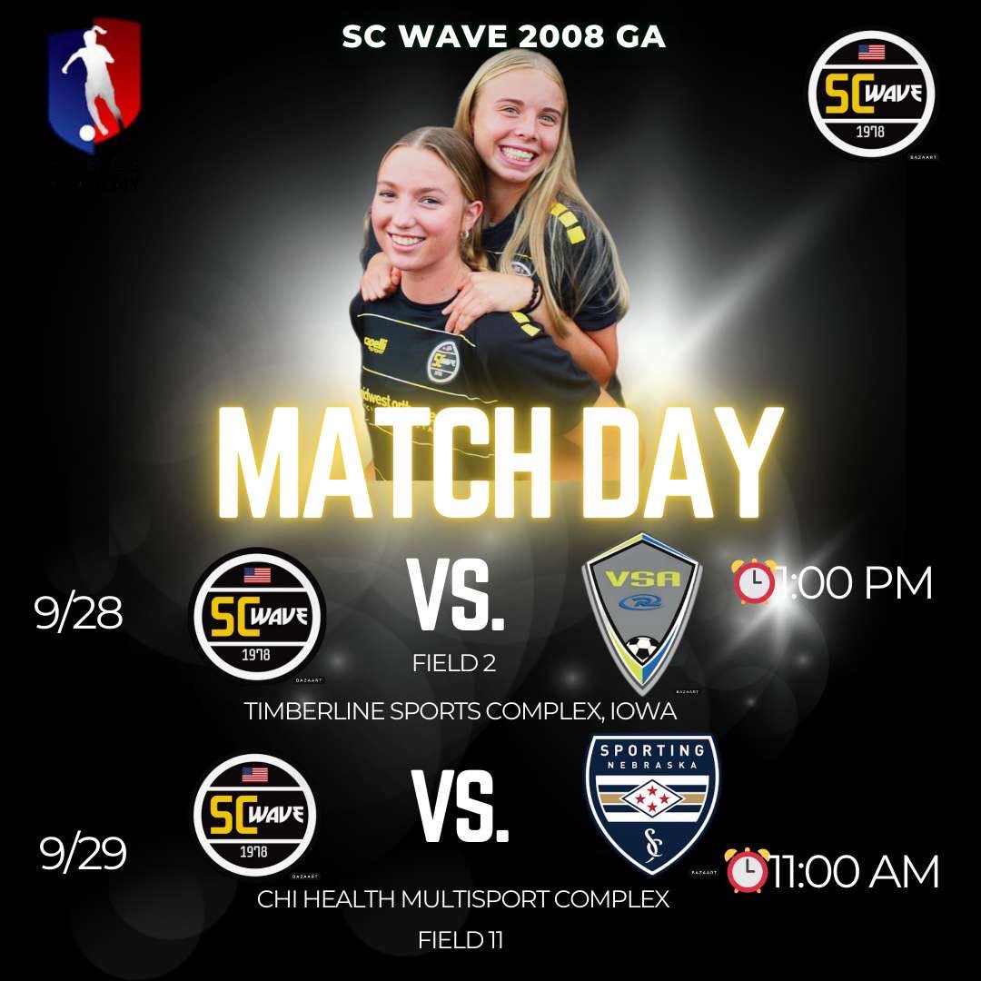 On the road again to Iowa and Nebraska super excited to play against these talented teams. <a href="/sikingerpa08/">Paul Sikinger</a> <a href="/SCWAVEROC/">SC WAVE</a>