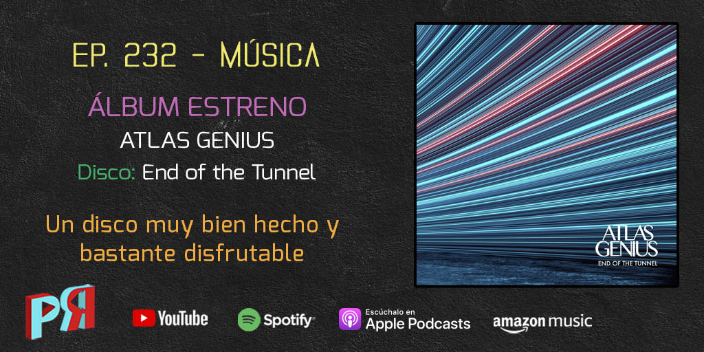 PlayRewind00's tweet photo. ▶️⏪ Ep. 232. MÚSICA: Un disco  muy bien hecho y disfrutable #AtlasGenius
🎧 Escúchanos en:
- #Youtube: https://t.co/GbAdQHxpEX
- #Spotify: https://t.co/wXluo0Y5Qg
- #ApplePodcast: https://t.co/oCnX6zI38v
+ Links: https://t.co/QeVVnr3nur

#PlayRewind #Podcast #indie #rock #new https://t.co/ttoRL8LmYs