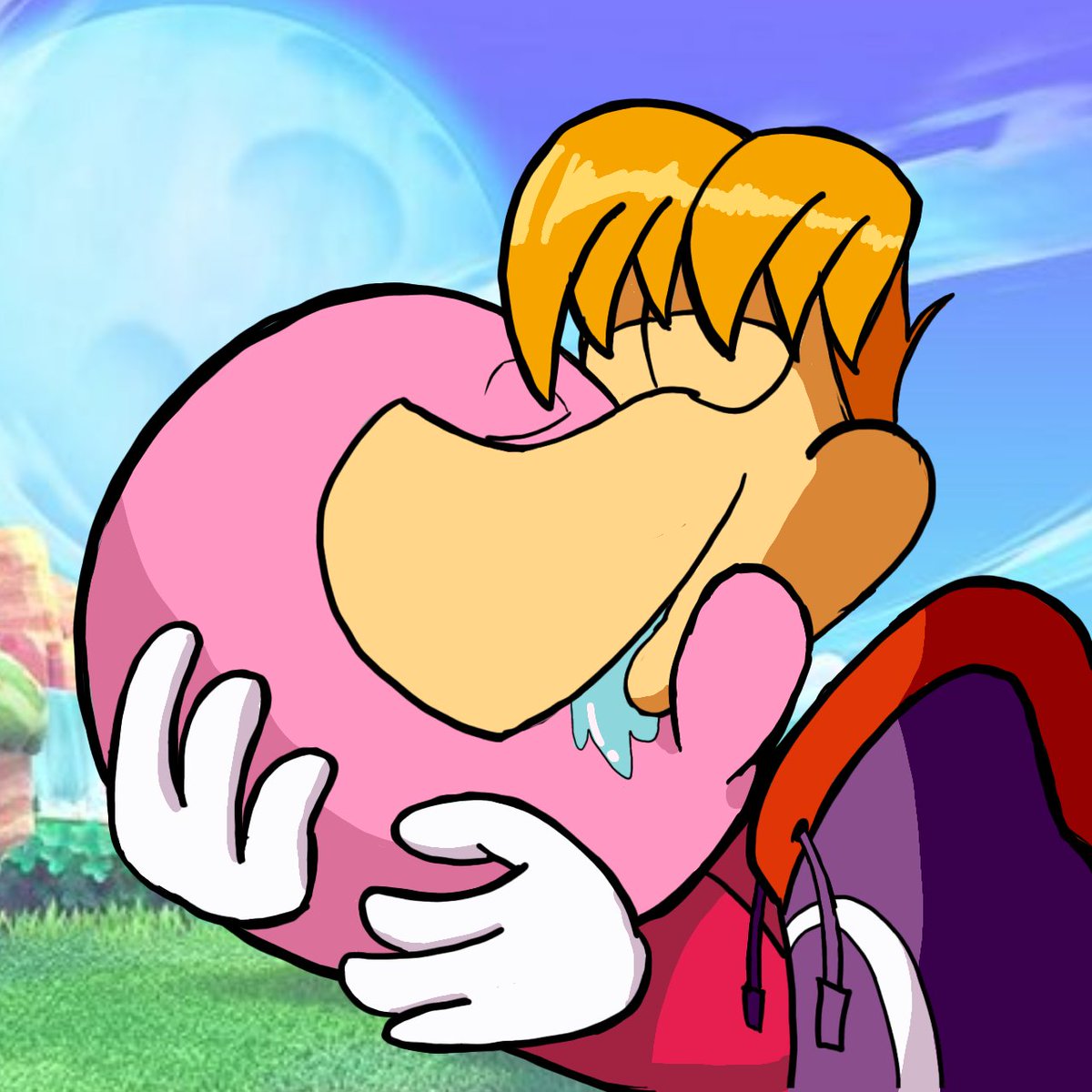 I think Rayman should crossover with kirby