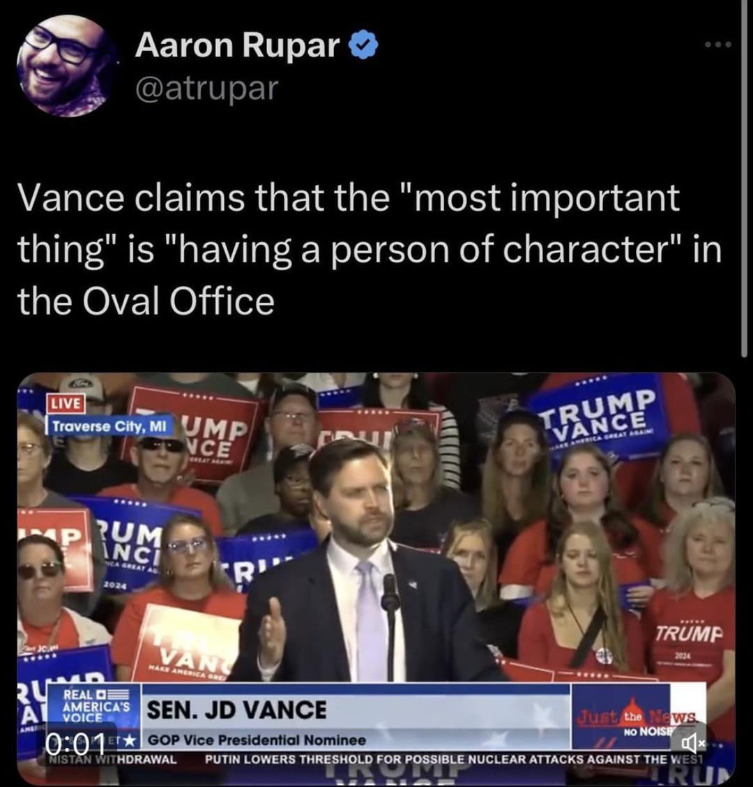 I didn’t have JD Vance making the case for electing Kamala Harris on my September 26 bingo card, but here we are.