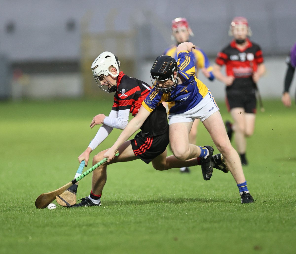 pgahern's tweet photo. A lot of great individual duels in last nights Carlow under 16 hurling 'B' final in wet NCP! Huge effort from both teams from start to finish. Great to watch too! Well done to all the players. @Carlow_GAA @Natsport @TheLeftWingBack @BallinkillenHC @MLRangers https://t.co/Gex8kr5yOG