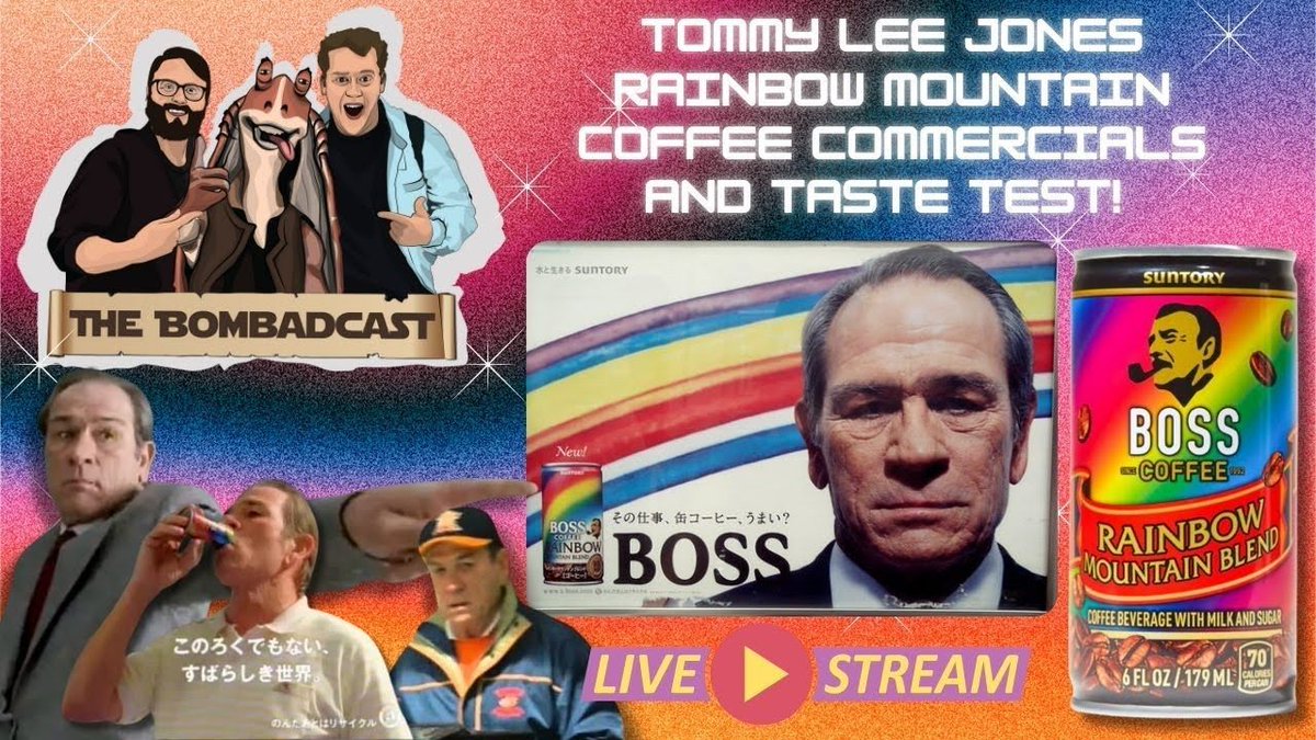 The Bombadcast (@bombadcast) on Twitter photo 🍿 コーヒーを用意して、今週木曜日の午後8時(CST)にライブ配信を楽しみましょう!トミー・リー・ジョーンズが出演するBOSSレインボーマウンテンのコマーシャルを見ながら、そのコーヒーを<a href="/halfmoth/">Chilled Monkey Brians 🐒</a>と一緒に味わいます!
🎥 ライブはこちら: buff.ly/4euEOMR 🍿 コーヒーを用意して、今週木曜日の午後8時(CST)にライブ配信を楽しみましょう!トミー・リー・ジョーンズが出演するBOSSレインボーマウンテンのコマーシャルを見ながら、そのコーヒーを<a href="/halfmoth/">Chilled Monkey Brians 🐒</a>と一緒に味わいます!
🎥 ライブはこちら: buff.ly/4euEOMR