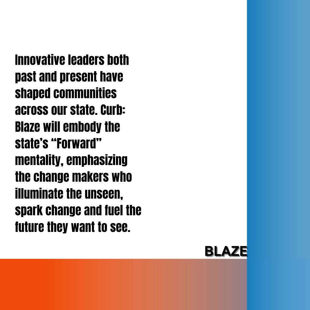 curbmag's tweet photo. Introducing Blaze 🔥 

Innovative leaders both past and present have shaped communities across our state. Curb: Blaze will embody the state’s “Forward” mentality, emphasizing the change makers who illuminate the unseen, spark change and fuel the future they want to see... https://t.co/J4gfb2zFrC