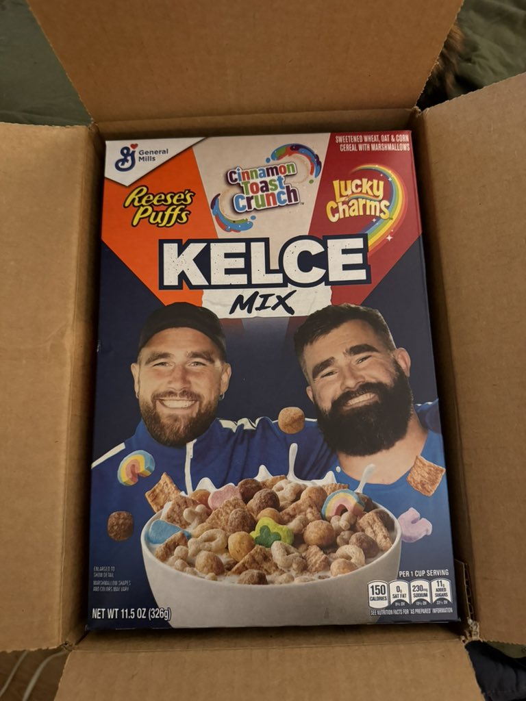 What a big surprise when you open up an unexpected box only to find these two faces smiling at you! Thank you!!@newheightshow <a href="/tkelce/">Travis Kelce</a> <a href="/JasonKelce/">Jason Kelce</a>