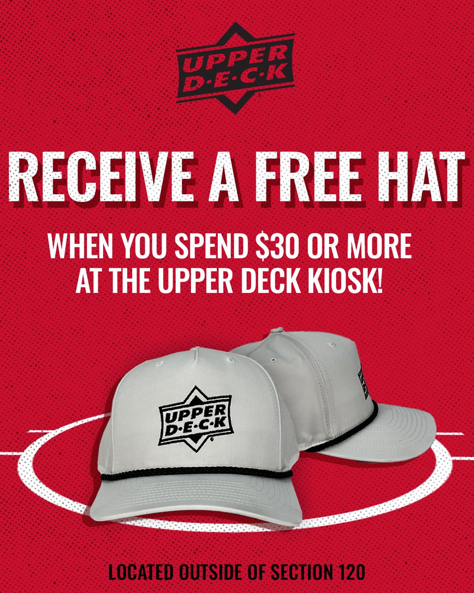 Senators's tweet photo. Coming to Fan Fest this Saturday?

Make sure you stop by the @UpperDeckSports Kiosk located at section 120 and get your 🆓 Upper Deck Hat with a purchase of $30 or more!

See you there! https://t.co/9lZE2LhNFO