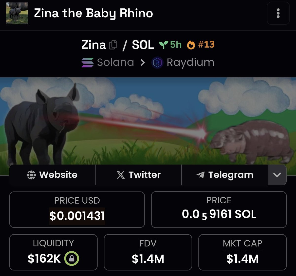 goodman_0221's tweet photo. $Zina  Moodeng Killer

I announce that $Zina has achieved victory in the community ✌🏻 I will continue to monitor, this is a rhinoceros that went to the moon🦏

Now 1.5M

8V4RtPRHdAjuSE5cPijYoAnTEUk3NHJp3RoxCCqppump https://t.co/tDh3wvdVDz