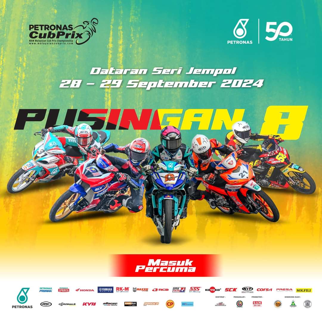sportsmalaysia's tweet image. Hujung minggu ini akan berlangsung pusingan ke-8 #CubPrix2024 di Dataran Seri Jempol, Negeri Sembilan. Masuk PERCUMA #MCP2024 #DemiMalaysia #KitaJuara #MalaysiaBoleh!