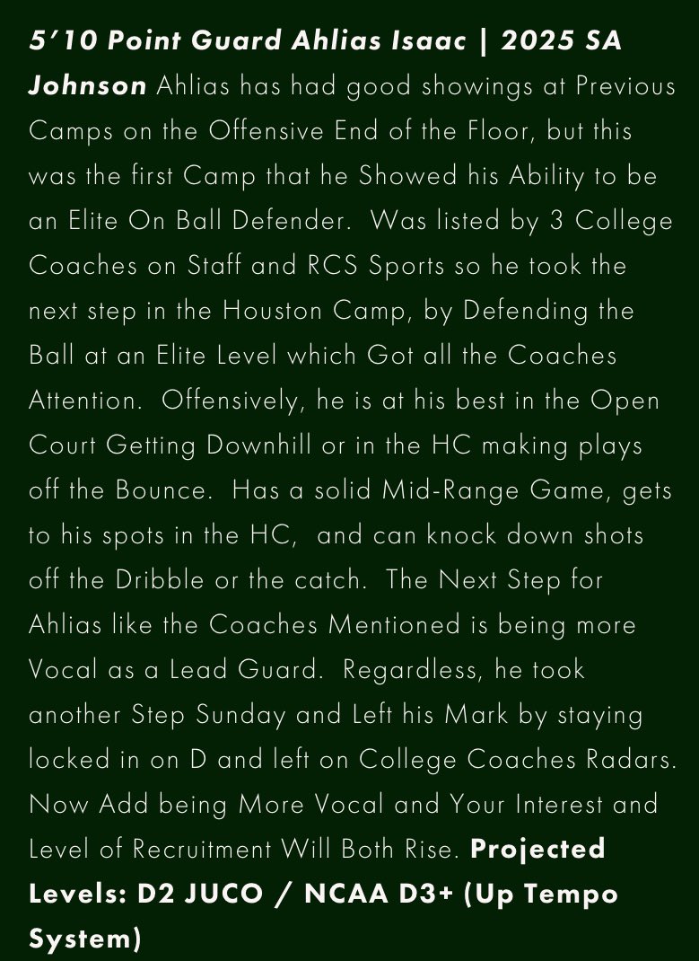 Finished top 9 in the @UCExposure  Houston camp this past weekend
<a href="/StanBonewitz/">Stan Bonewitz</a> <a href="/CoachAG1181/">Adam Gonzales</a> @CoachRockSU <a href="/matt_streich/">Matt Streich</a> 

Here’s my write up