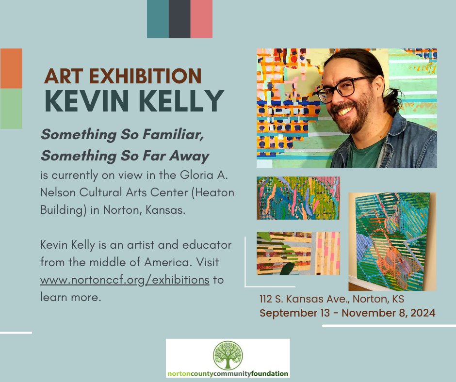 "Something So Familiar, Something So Far Away" is on exhibit at the Gloria A. Nelson Cultural Arts Center in Norton until mid-November.

Kelly is an artist and educator from the middle of America. 

Read more: nortonccf.org/exhibitions &amp; follow him on Instagram <a href="/kevinpkellyart/">Kevin P. Kelly</a>.