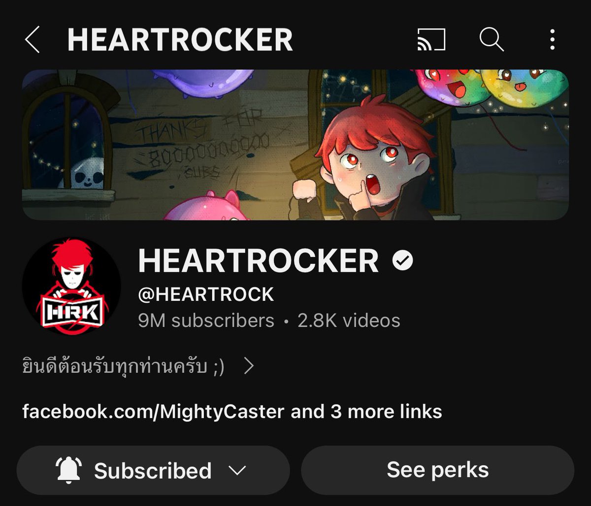 พี่เอกอยู่ในทุกช่วงชีวิตเลยจริงๆ นะ ตั้งแต่อยู่ช่วงม.ต้นจนเรียนจบ จนทำงาน ทุกวันนี้ก็ยังมีพี่เอก ในช่วงอกหักก็มีคลิปพี่เอกนี่แหละเป็นคนกล่อมนอน

ขอบคุณที่เป็นรอยยิ้มให้ในทุกวันที่เหนื่อย เครียดและกล่อมนอน 😂

ชอบชื่อแท็กมากกก 😂 แต่ก็ยินดีกับ 9 ล้านซับฮับบ

#ปริญญาใจใบที่9ล้าน