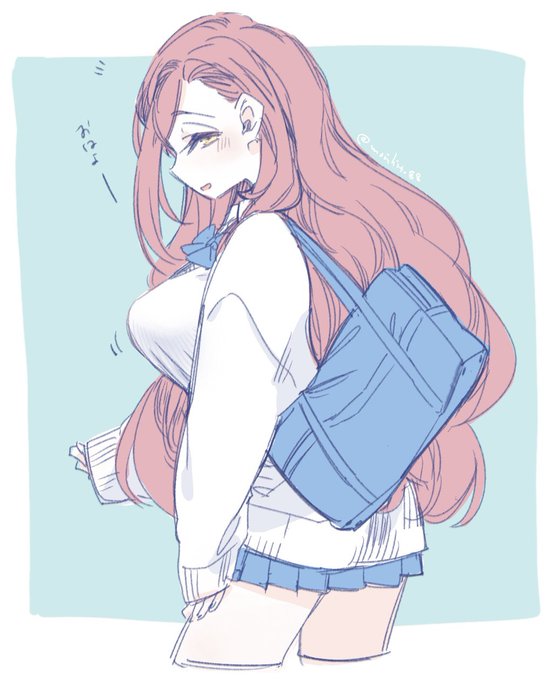 制服蜜杞ちゃん。一緒に学校生活送りたいぜ…( ˘ω˘ ) #ちびっこちゃん朝活 