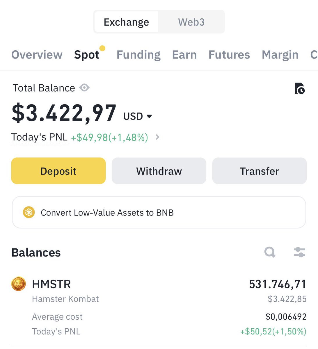 RealBabyHamster's tweet photo. How many #HAMSTERs did you get from the airdrop?

#Hamster_Komabt #hmstr #binance #airdrop https://t.co/JlXYCszfZD