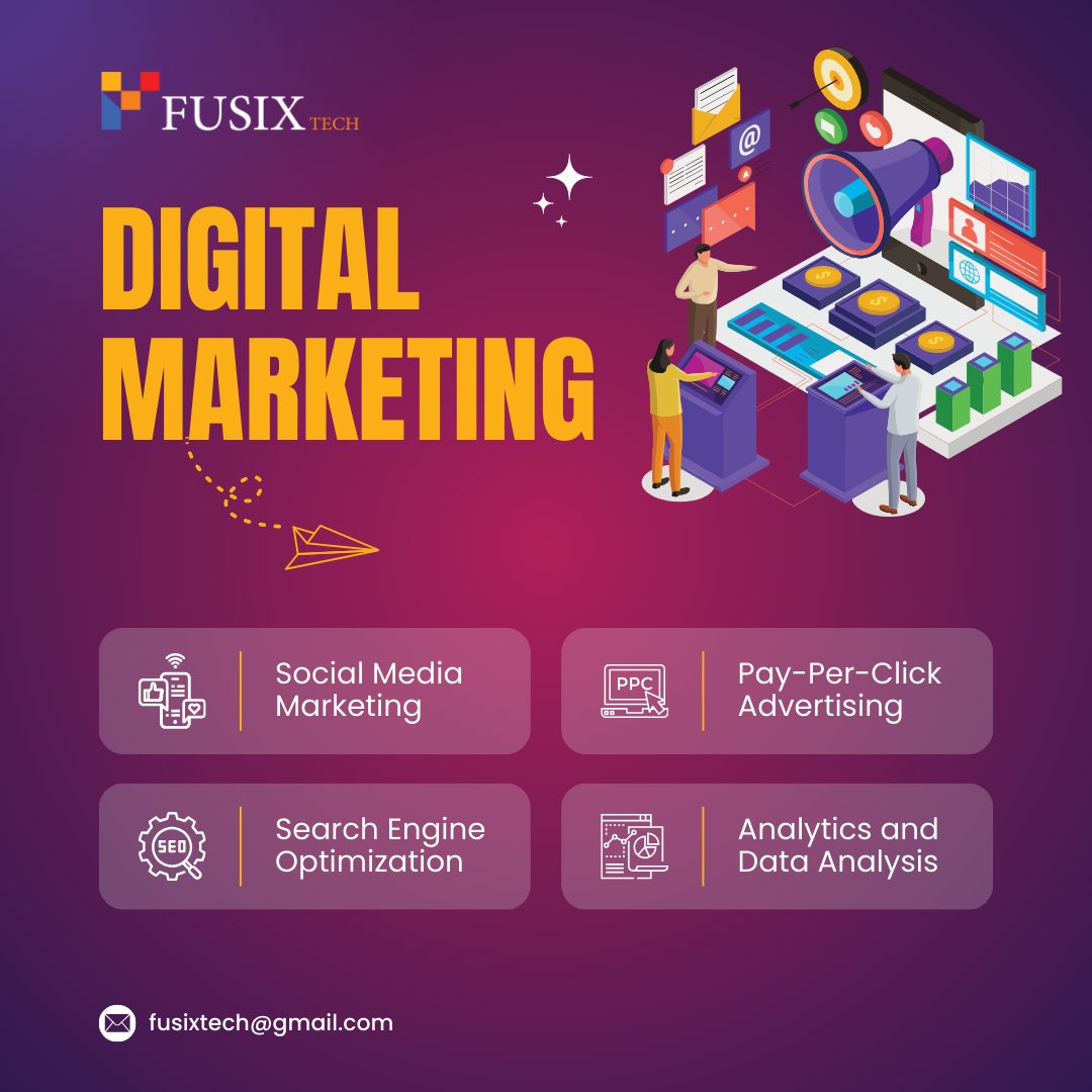 FusixTech's tweet image. Reach Your Audience, Amplify Your Impact.
#DigitalMarketing #MarketingExcellence #GrowWithFusix #BoostYourBrand #MarketingStrategy #PPCExpert #SEOForSuccess #SocialMediaMarketing #DataDrivenDecisions #OnlineGrowth #DigitalSolutions #TargetedMarketing