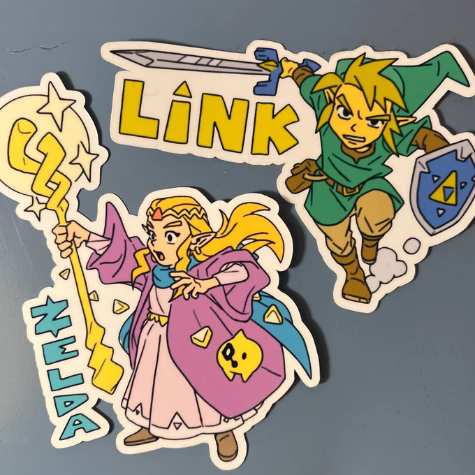 Happy echoes of wisdom day here's some Zelda stickers I'm gonna be selling at lightbox expo in October! 