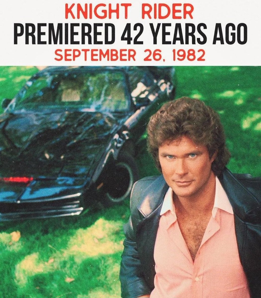 Wrestling_Fan79's tweet photo. @ilovenostalgia Happy 42nd anniversary to Knight Rider to you too. I love me some Knight Rider. #KnightRider #OneManCanMakeADifference #MichaelKnight #KITT #KnightIndustriesTwoThousand https://t.co/ELo0cq9MnY