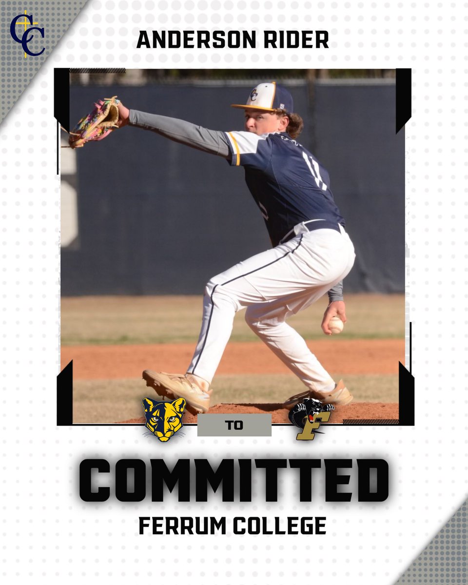 Carmel Christian Baseball (@ccsbaseball10) on Twitter photo Congrats to <a href="/SquirrelRider2/">Anderson Rider</a> on his commitment to Ferrum College‼️
We are proud of you Anderson! Congrats to <a href="/SquirrelRider2/">Anderson Rider</a> on his commitment to Ferrum College‼️
We are proud of you Anderson!