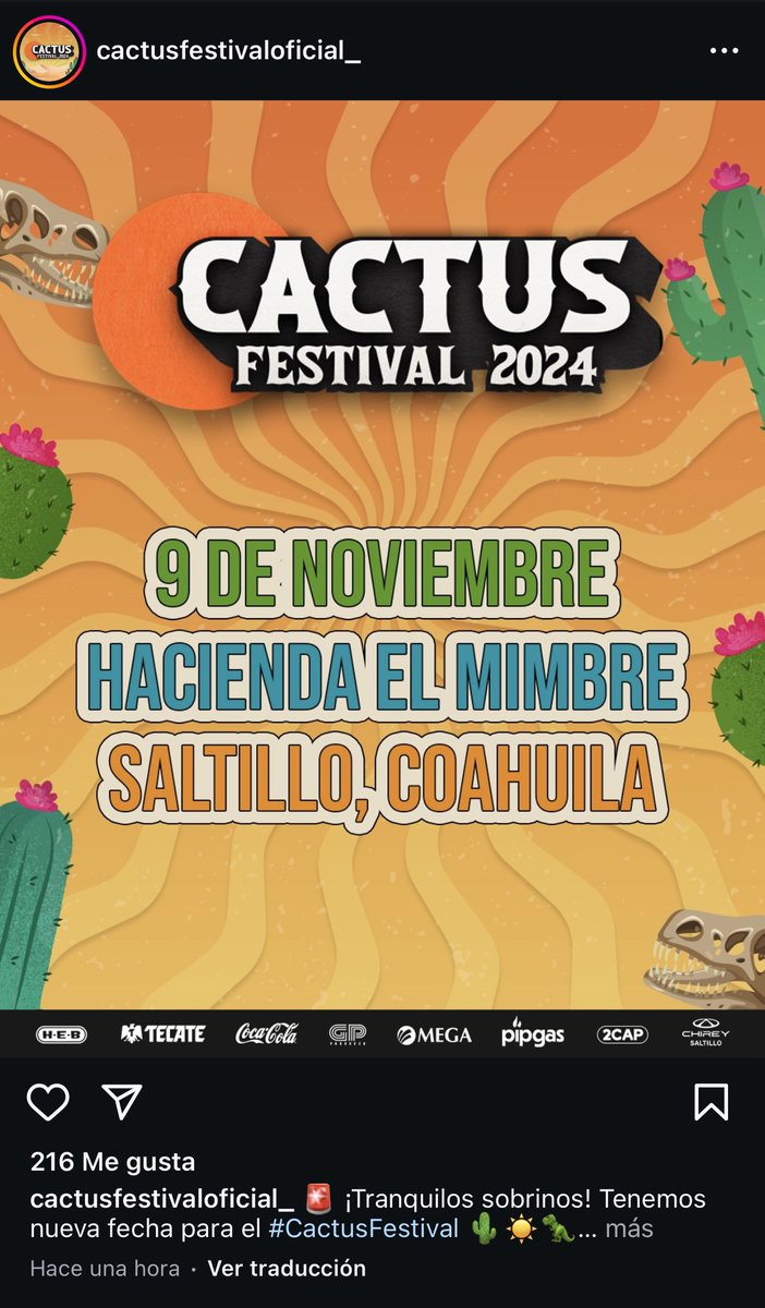 davo_leza's tweet photo. Gente de #Mexicali, tengan cuidado con los estafadores del @CachanillaFest. Les están vendiendo un evento para la misma fecha que “reprogramaron” el @CactusFestival_ en #Saltillo y con artistas iguales en el lineup. #GPProducer está haciendo puras estafas @Profeco https://t.co/lYBN6Rbldt