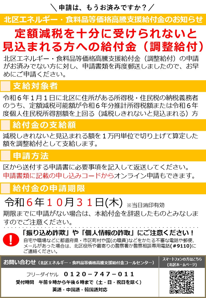 定額減税を十分に受けられないと見込まれる方への給付金(調整 定額減税を十分に受けられないと見込まれる方への給付金(調整