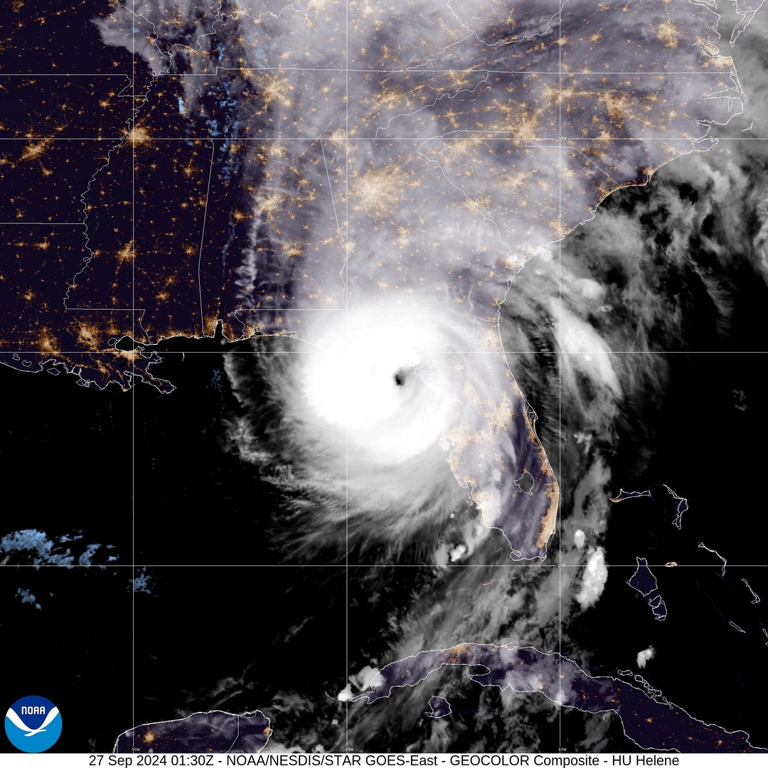 VegaBajaWx's tweet photo. September 26, 2024 at 09:45PM AST #Helene https://t.co/8LUoq117ml