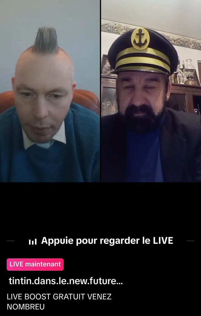 Il fait d lives tiktok a 3h50 du baril avec le capitaine haddock, on est 10 sur le live la