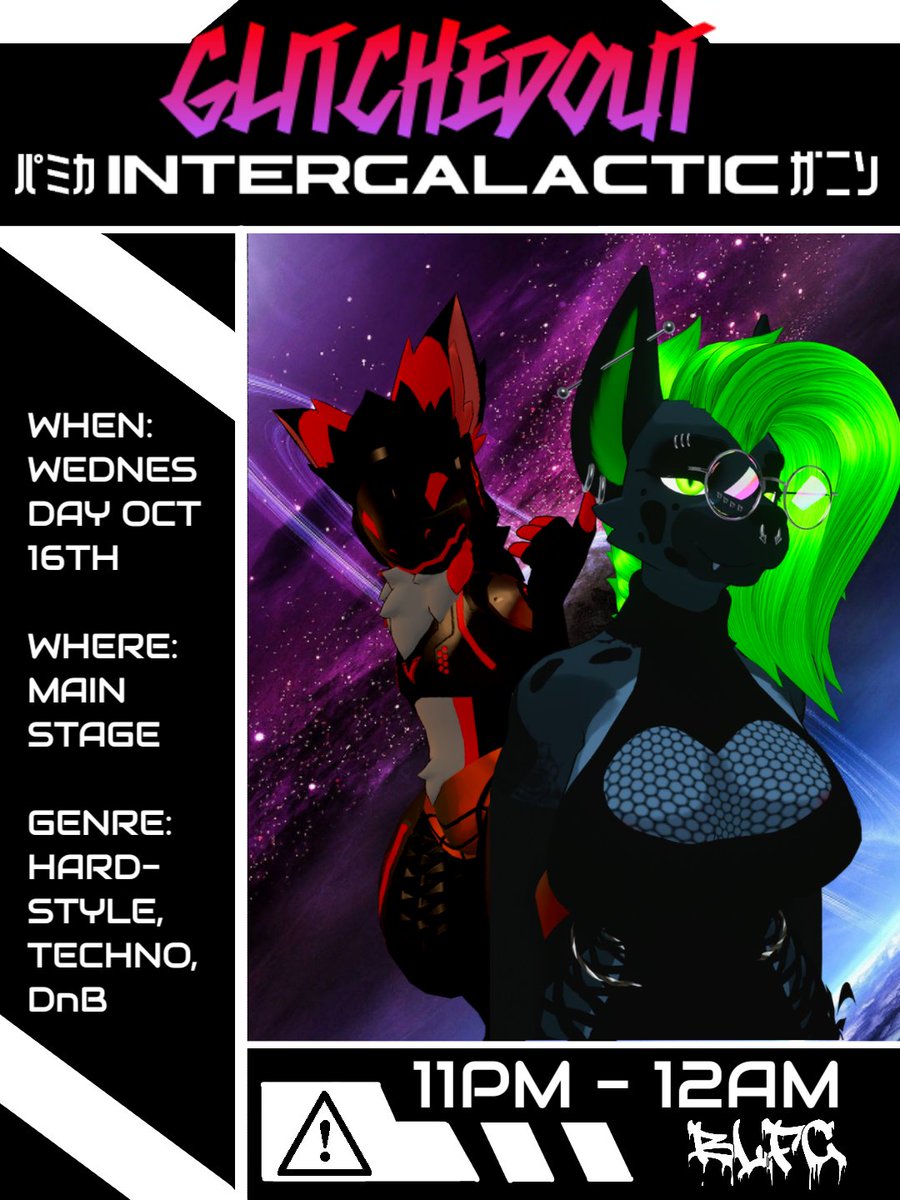 DJGLITCHEDOUT's tweet photo. I'll be on main stage at #BLFC2024 October 16th 11pm to 12am come check it out and travel with me through space https://t.co/ntf6jFKd9T