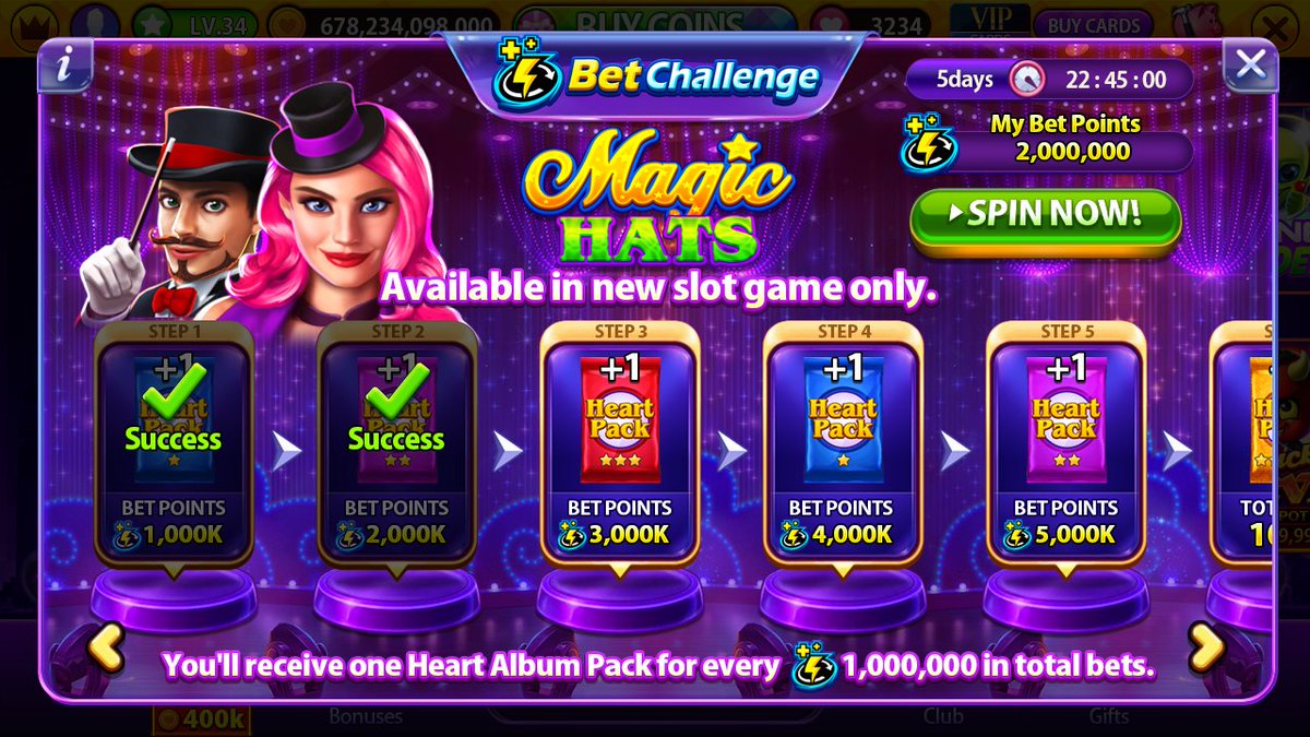 HeartGames_NFT's tweet image. -&amp;gt; heartgames.io/link/twi

Magic HAT's bet challenge event is almost over!
Spin the reels with one last spin and try to get all the rewards!

#Magichat #BetChallenge #HeartGames #heartcasino #casino #slots #vegasslots  #VegasSlots #HeartCasino #Heartgames #bingo #HeartGamesIo