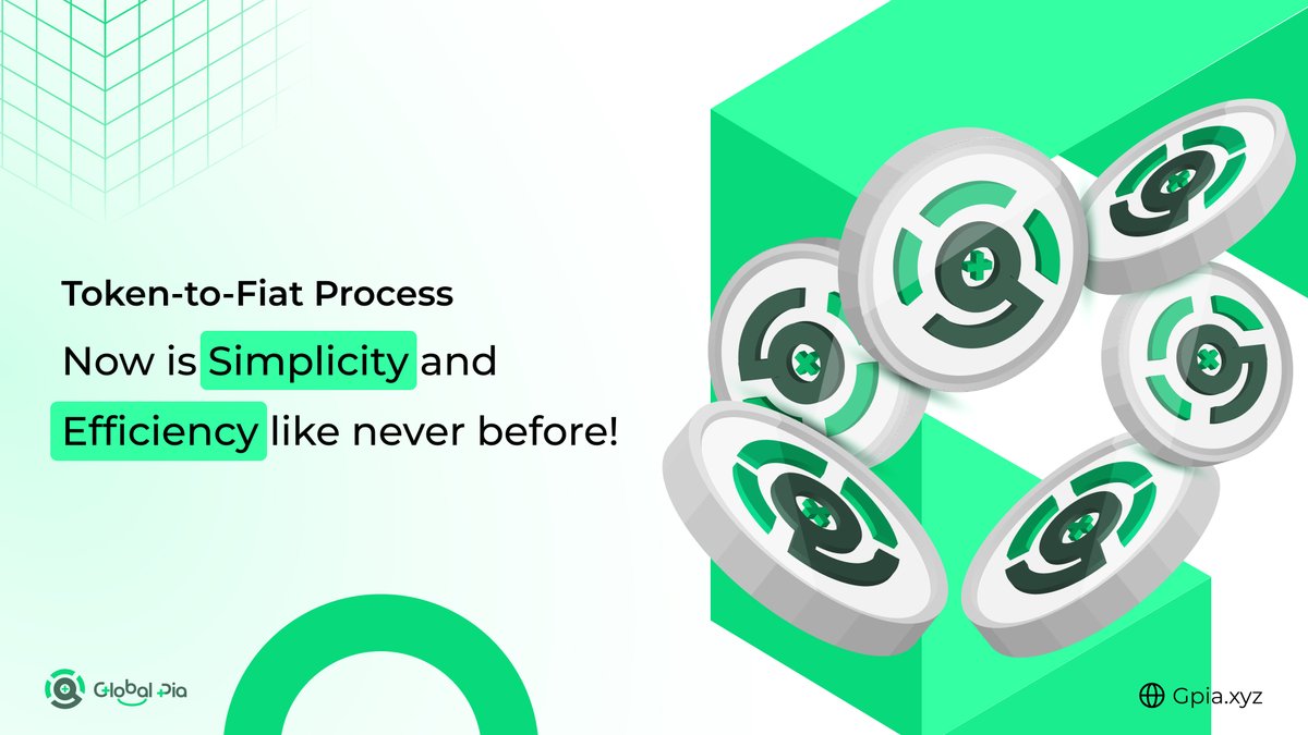 Global_Pia's tweet photo. 💡 GPIA Pay: Streamlining Your Token-to-Fiat Process! 🌐

Forget the old hassle of converting tokens to stablecoins and then to fiat. With GPIA Pay, enjoy a smooth transition from crypto to real-world transactions.

Experience simplicity and efficiency like never before! 💳🔗 https://t.co/Ep9Ikqb7DO