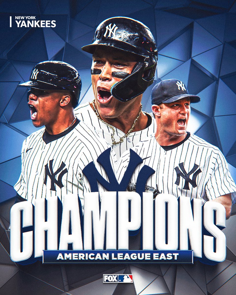 The New York Yankees have won the AL East for the 21st time! 👏