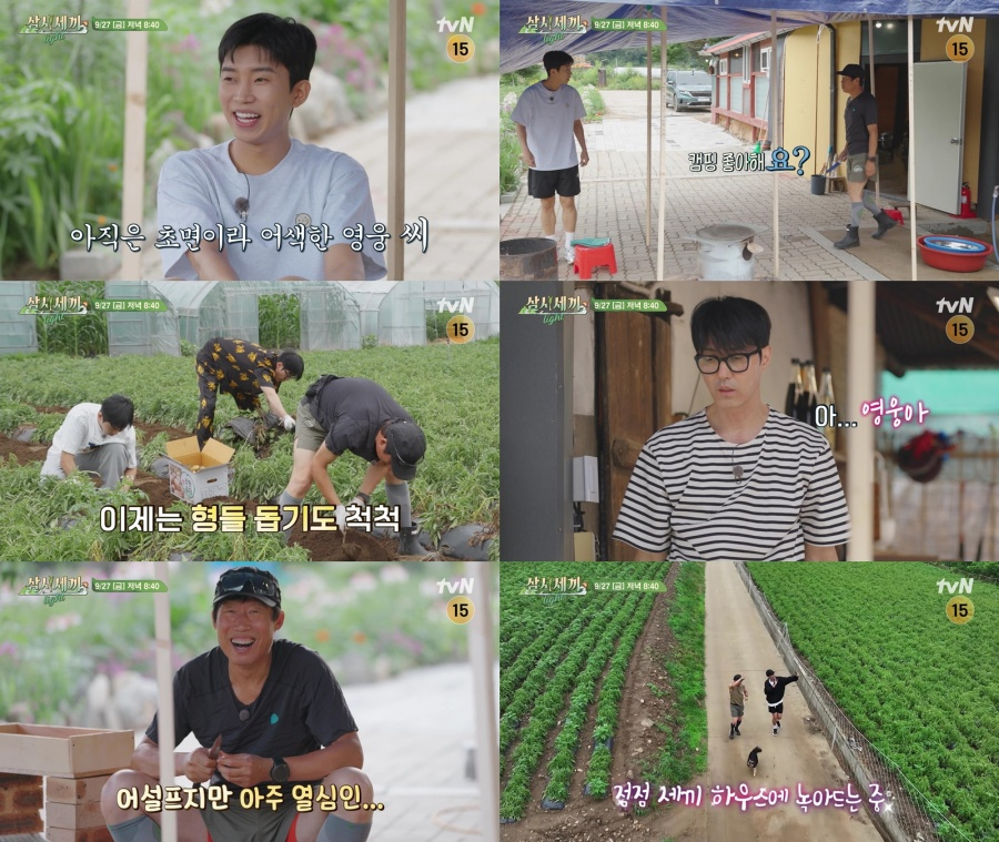 imbcenews's tweet photo. '삼시세끼' 차승원-유해진, 임영웅 향해 서라운드 잔소리 폭발
#차승원 #ChaSeungWon #유해진 #YooHaiJin 
#임영웅 #LimYoungWoong #영웅시대 #IMHERO 
#삼시세끼 #스페셜에디션 #tvN #iMBC연예 

유해진은 임영웅이 잘라놓은 합판을 보며 “상당히 삐뚤어?”라고 당황한 반응을 보여 웃음을 자아낸다. 이에 서툴지만 열정은 가득한 허당 막내 임영웅의 세끼 하우스 적응기가 더욱 기대되고 있다.

이렇게 차승원과 유해진의 극진한 보살핌 속에서 농촌에 서서히 적응해가던 임영웅에게 감자 140kg 캐기라는 새로운 미션이 주어진다. 처음 차 보는 엉덩이 방석에 아무리 파도 나오지 않는 감자까지 상당한 난도가 예상되는 상황. 이에 임영웅은 형들의 뒤를 따라 꿋꿋이 자신만의 감자 로드�� 개척한다.

농촌 히어로가 될 임영웅과 함께 하는 tvN ‘삼시세끼 Light’는 오늘(27일) 저녁 8시 40분에 방송된다.

⬇️기사 Click Plz⬇️
https://t.co/zbl9EW0IN1