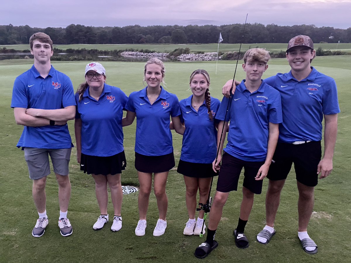 GolfKempsville's tweet photo. Senior golfers represented us well in our final regular season match! Now on to the postseason where 8 of our golfers will compete in regional play on 10/7 at Red Wing Golf Course in VB! https://t.co/tGbf6oDfAW