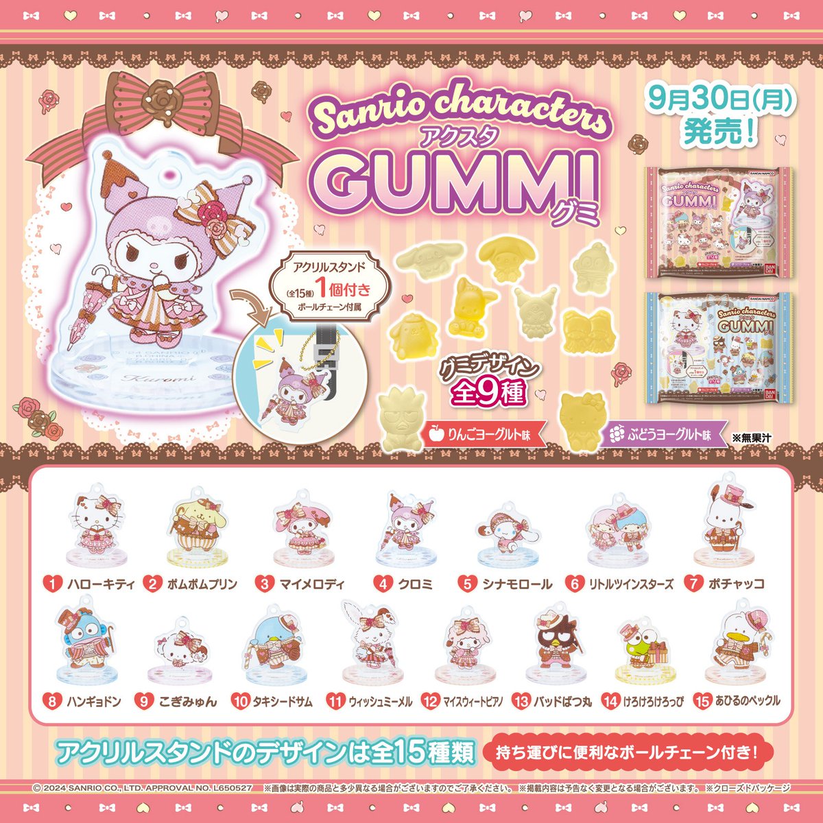 バンダイから「サンリオキャラクターズ アクスタグミ」が登場！ グミの