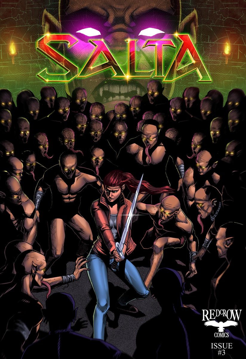 SaltaComic's tweet image. The official Salta #3 cover! Illustration by Dan Klye.  Letters by Ozzie Martin.  #illustrationart #illustlation #comicart #saltacomic #redcrowcomics #Comics #comicart #artwork #comicverse #comicartist