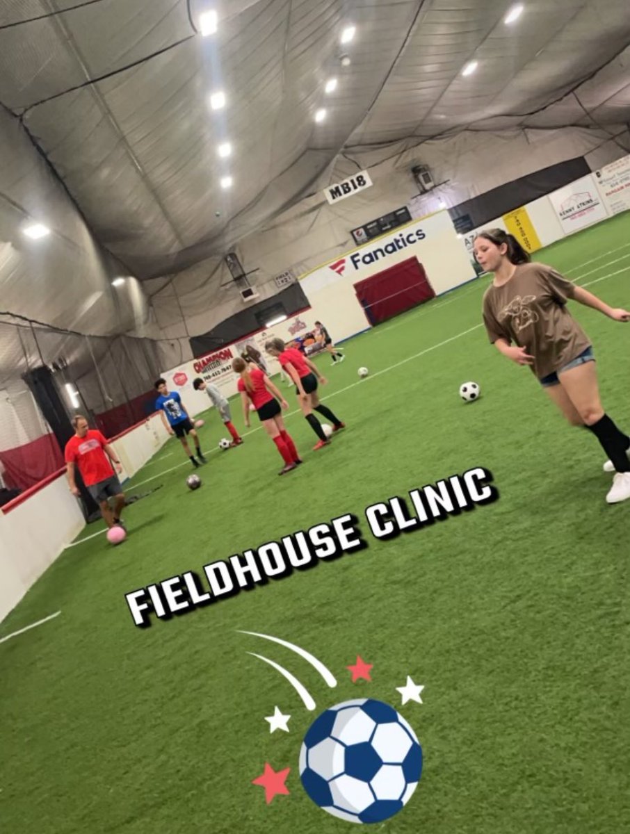 Foxfire MS Co-Ed soccer ⚽️ held camp tonight at the Fieldhouse! Kids were amazing! Alaina from the fieldhouse provided a pass for each player to come in! Captains were named &amp; one player was invited to join an Arsenal  ⚽️ travel team!! The 🐦‍🔥 have their first game Monday!