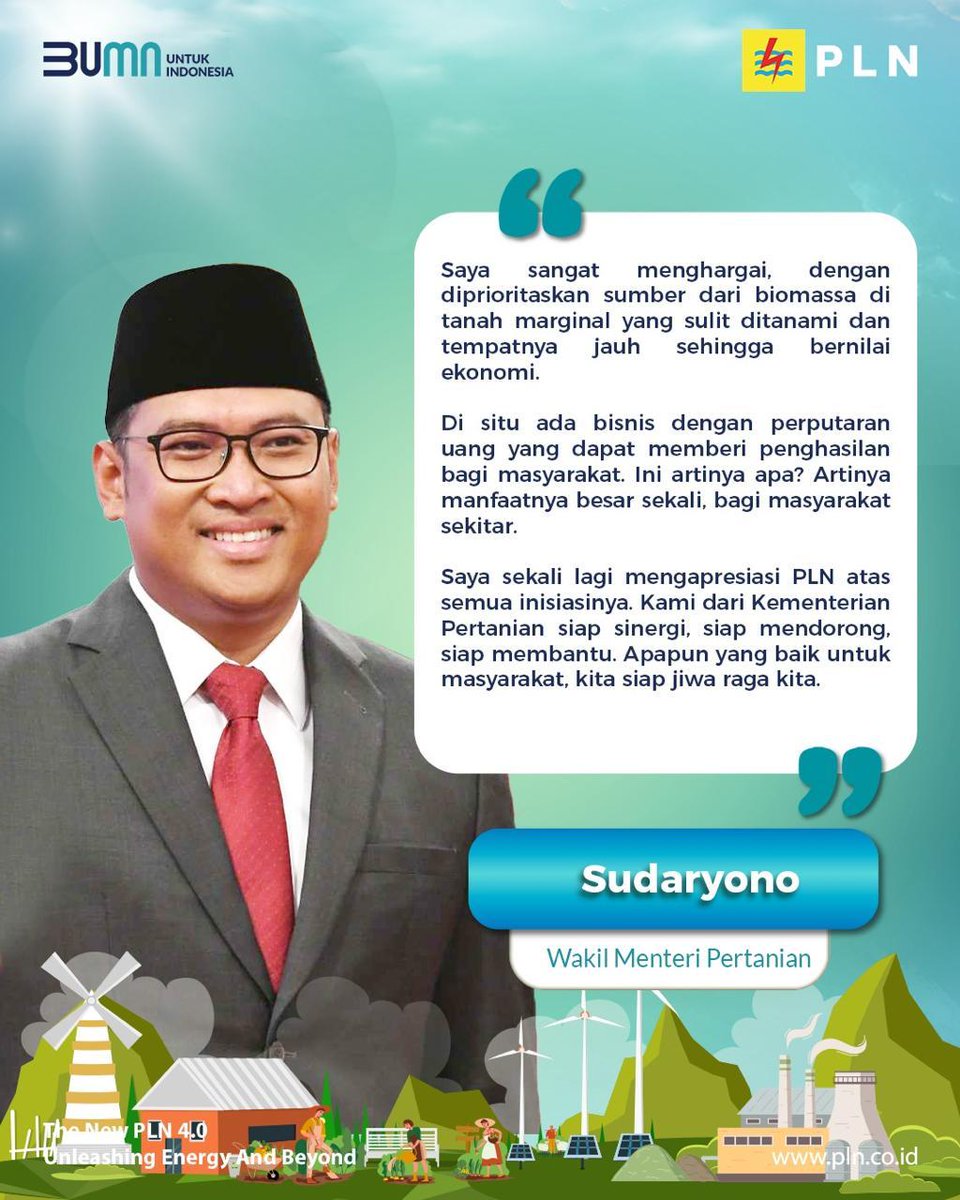 _pln_id's tweet photo. Electrizen, PLN bekerja sama dengan Kementerian Pertanian (Kementan) berkolaborasi lakukan Pengembangan Ekosistem Biomassa Berbasis Ekonomi Kerakyatan dan Pertanian Terpadu. 

#PLN #PLNUntukIndonesia https://t.co/dGDTGM0Al5