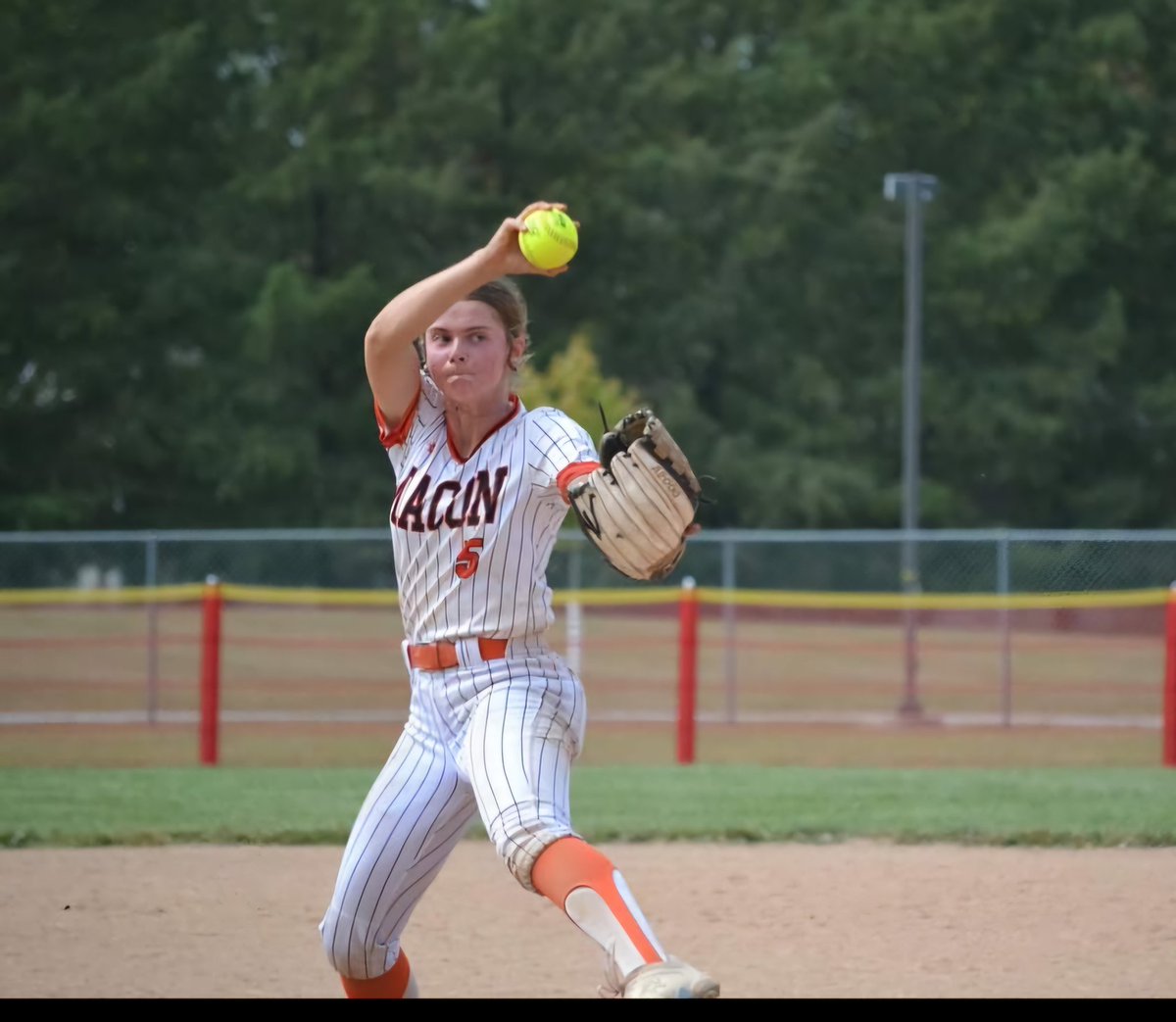 Payton Weimer with her second perfect game. Solid pitching and solid defense.  Lexy Barnes going 3 for 4...Presley Applebury and Taegan Nelson 2 for 3 and Reece Barnett  with triples. The student fans were loud and proud.  #gotiggerettes. #maconsoftball