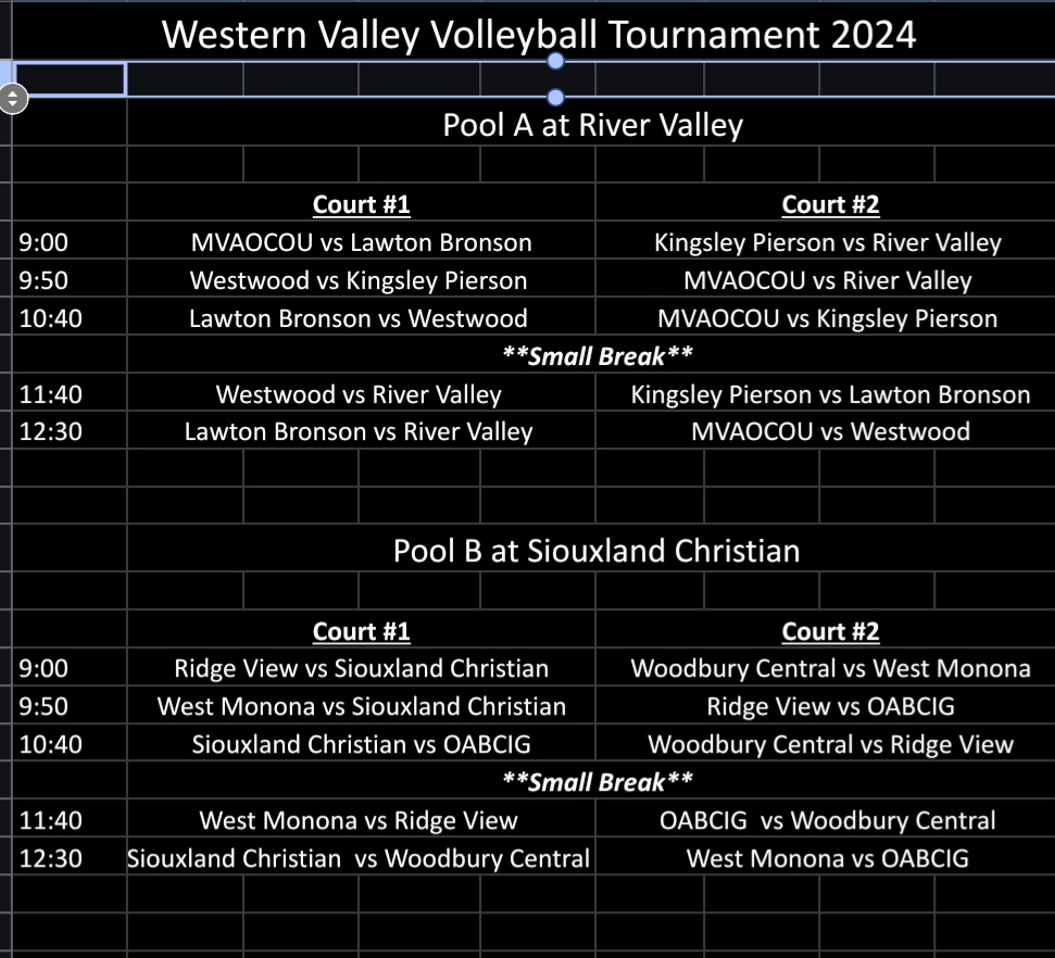 Conference tournament this weekend if you want to check out the action. Good luck to all teams.