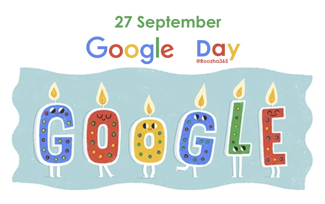 Roozha365's tweet image. ۲۷ سپتامبر #روز_گوگل است. ۲۷سپتامبر ۱۹۹۸ بزرگترین موتور جستجوی دنیا رسما متولد شد
#روزها
#GoogleDay
t.me/Roozha365