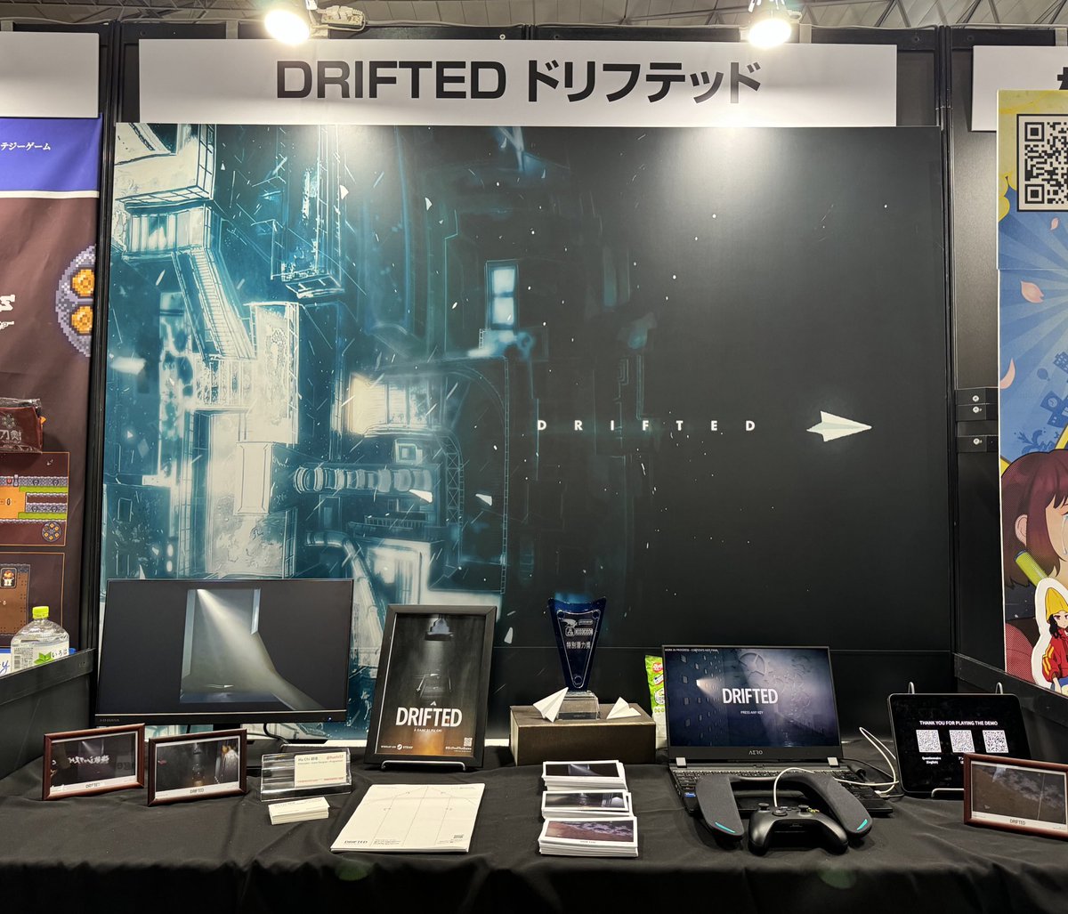 Day 2 of Tokyo Game Show
Play <a href="/DriftedTheGame/">DRIFTED</a> at 09-W38!
#TGS2024