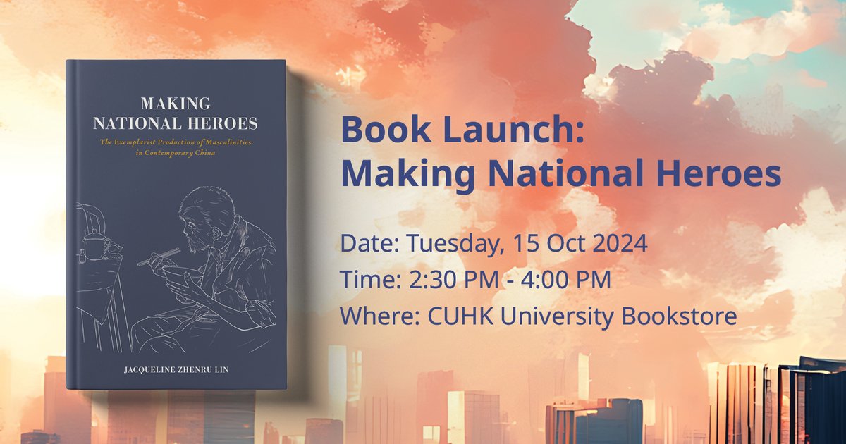📢 What is life like for a national hero? Join Professor Jacqueline Zhenru Lin in an intellectually stimulating discussion and other thought-provoking topics from her latest book 𝙈𝙖𝙠𝙞𝙣𝙜 𝙉𝙖𝙩𝙞𝙤𝙣𝙖𝙡 𝙃𝙚𝙧𝙤𝙚𝙨.  𝗥𝗲𝗴𝗶𝘀𝘁𝗲𝗿 𝗻𝗼𝘄📷𝗹𝗶𝗻𝗸 𝗶𝗻 𝗯𝗶𝗼 📷 ↗️