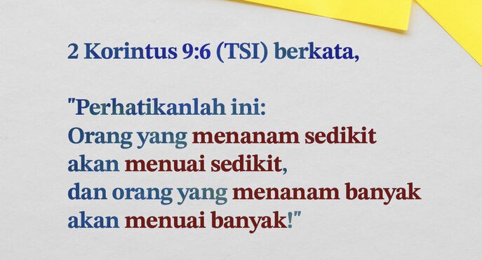 JPCC's tweet photo. Apakah kamu pernah mempraktikkan ayat Alkitab berikut ini? Jika iya, bagaimana pengalamanmu dalam melakukannya? #GenerousSoul https://t.co/1EY79gfdUt