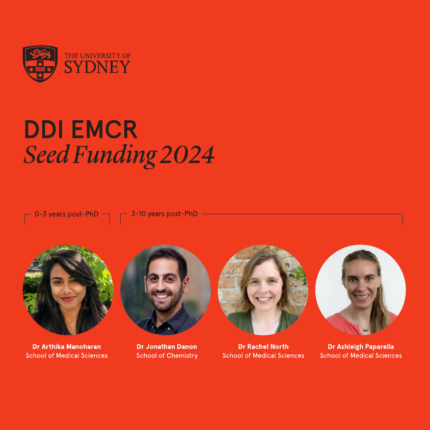 Centre for Drug Discovery Innovation (@sydney_ddi) on Twitter photo Supporting and championing projects led by early to mid-career researchers is an important part of researcher development at the DDI.
🏆 Congratulations to the recipients of the EMCR Seed funding scheme 2024! <a href="/Arthiii_M/">Arthika Manoharan</a> <a href="/TitchDanon/">Titch Danon</a> <a href="/rachel_a_north/">Rachel North</a> #drugdiscoveryinnovation Supporting and championing projects led by early to mid-career researchers is an important part of researcher development at the DDI.
🏆 Congratulations to the recipients of the EMCR Seed funding scheme 2024! <a href="/Arthiii_M/">Arthika Manoharan</a> <a href="/TitchDanon/">Titch Danon</a> <a href="/rachel_a_north/">Rachel North</a> #drugdiscoveryinnovation