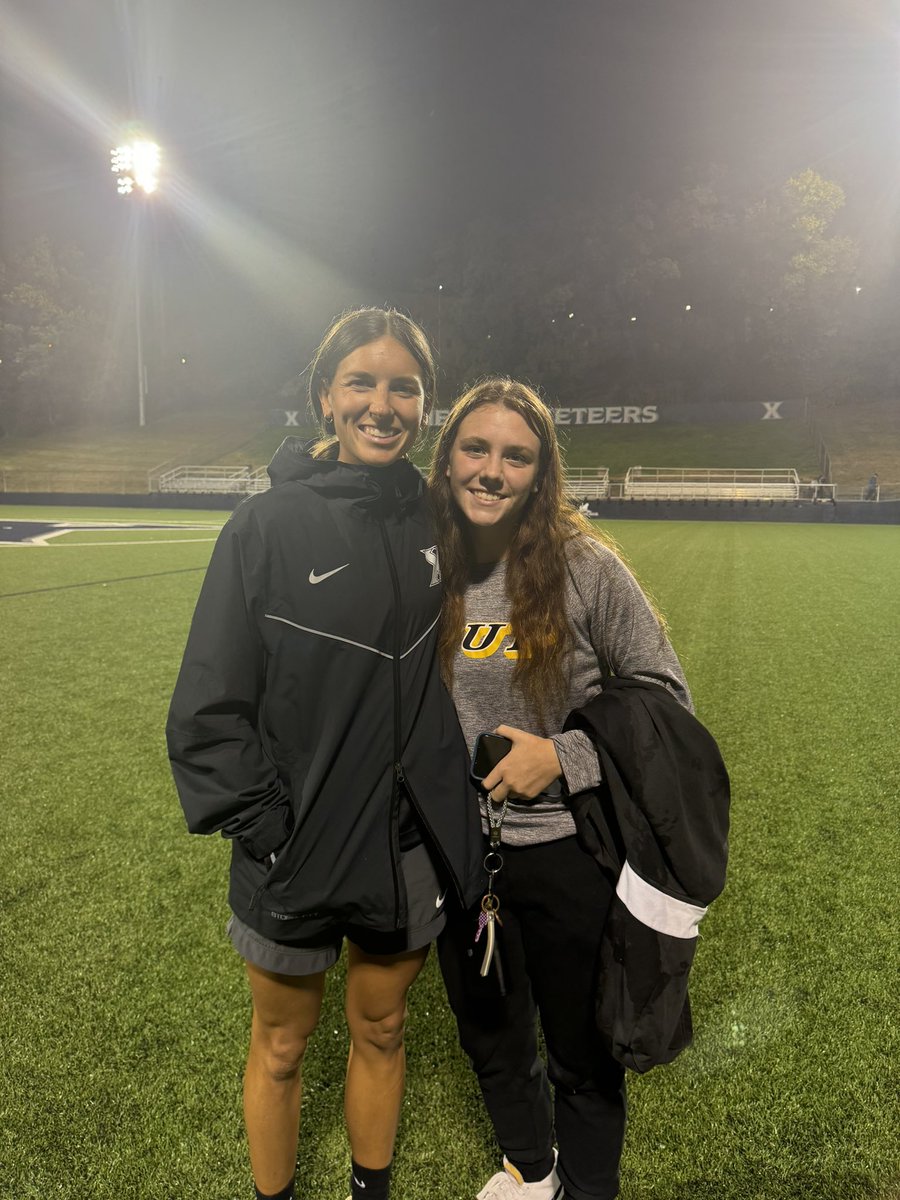 SChapman1982's tweet photo. Thank you @XavierWSOC for the invite to tonight’s game against UConn. Ended with a 1-1 draw but such an amazing game! Can’t wait to see what you guys can do this season!

@CUPGirlsGA @PrepSoccer 
@CreightonWSoc @hpu_wsoc 
@ImYouthSoccer @MercerWSoccer https://t.co/JlRefcAmF7