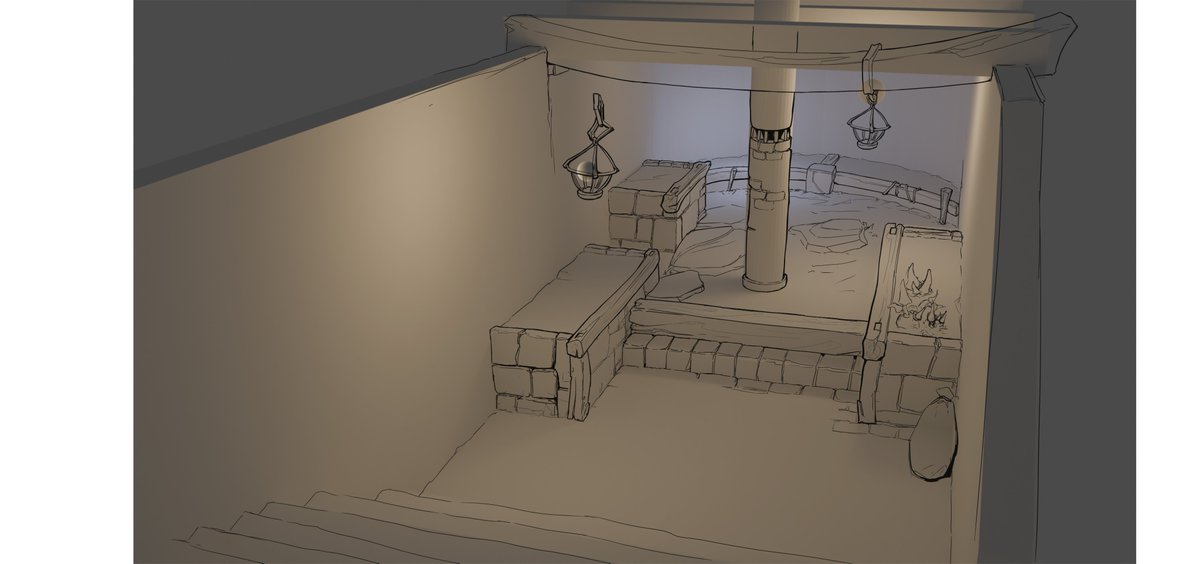 I'm trying to integrate some fun time every morning now, just playing around with the project. That led to the light. I kind of like it and might keep it. Now, onto the basement we go.